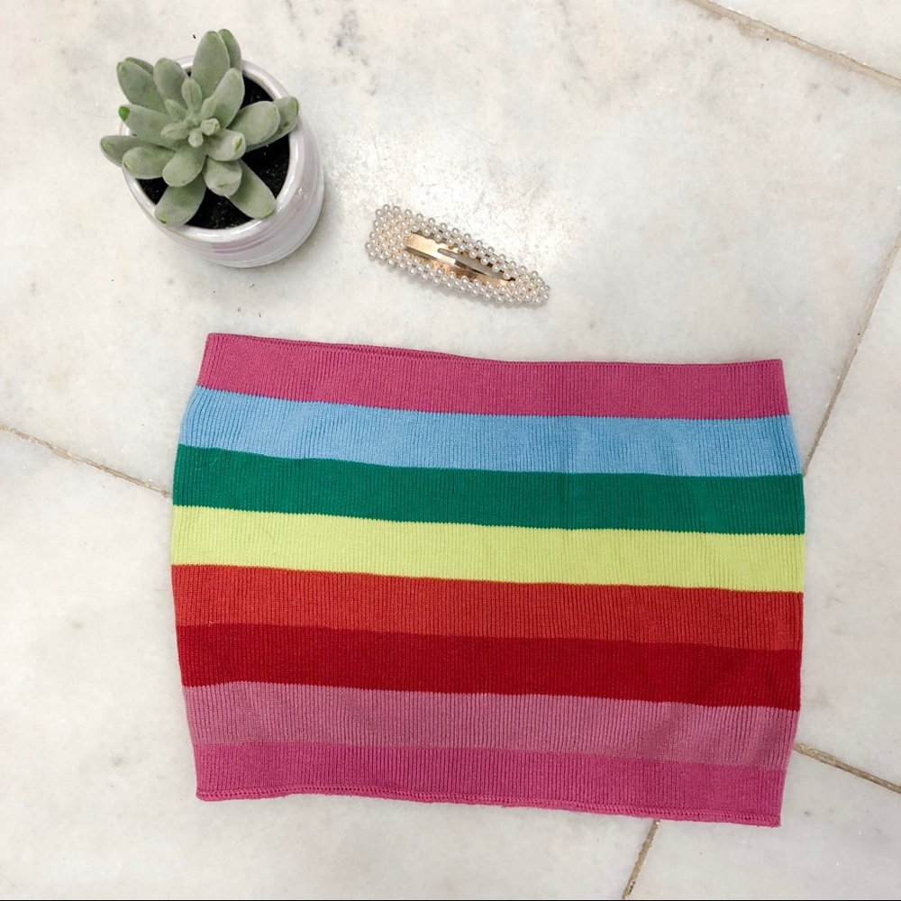 Rainbow tube top